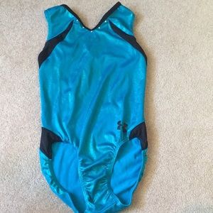Turquoise under armor gymnastics leotard